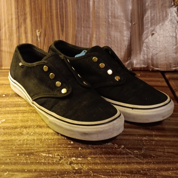 Vans black white slip on sz 6.5 - Picture 1 of 5